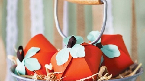 Скачайте бесплатно шаблон бонбоньерки в виде тыквы для свадьбы в стиле Хэллоуин