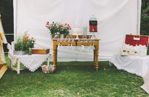 Рустиковый девичник в палатках, идея для проводения  на природе предсвадебной вечеринке невесты
