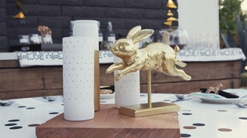 Свадебный декор — золотые фигурки, делаем самостоятельно при помощи аэрозольной краски